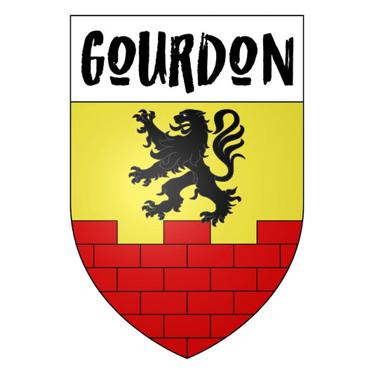 Gourdon Coat of Arms sticker - 3 sizes