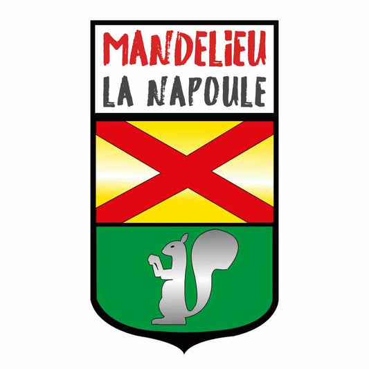 Mandelieu-la-Napoule Coat of Arms sticker - 3 sizes