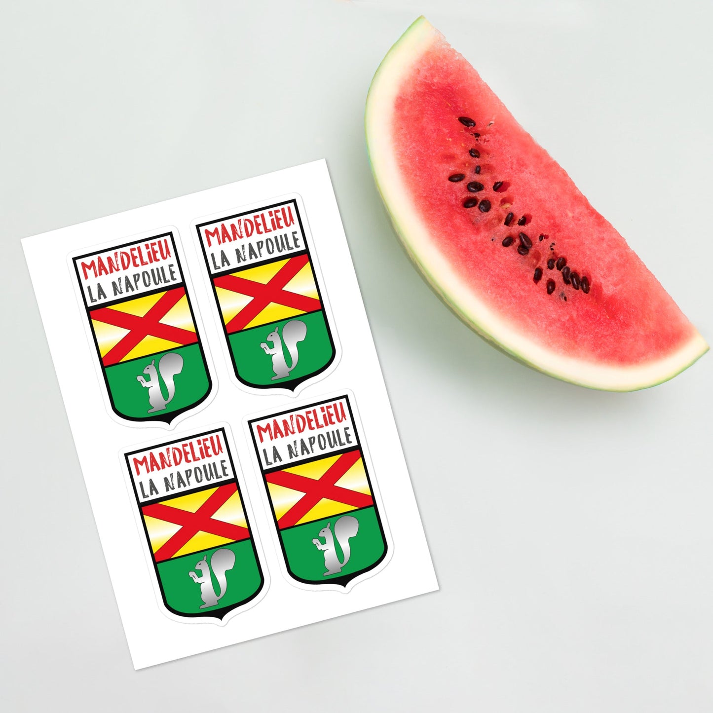 Mandelieu-la-Napoule Coat of Arms stickers - 4 pieces