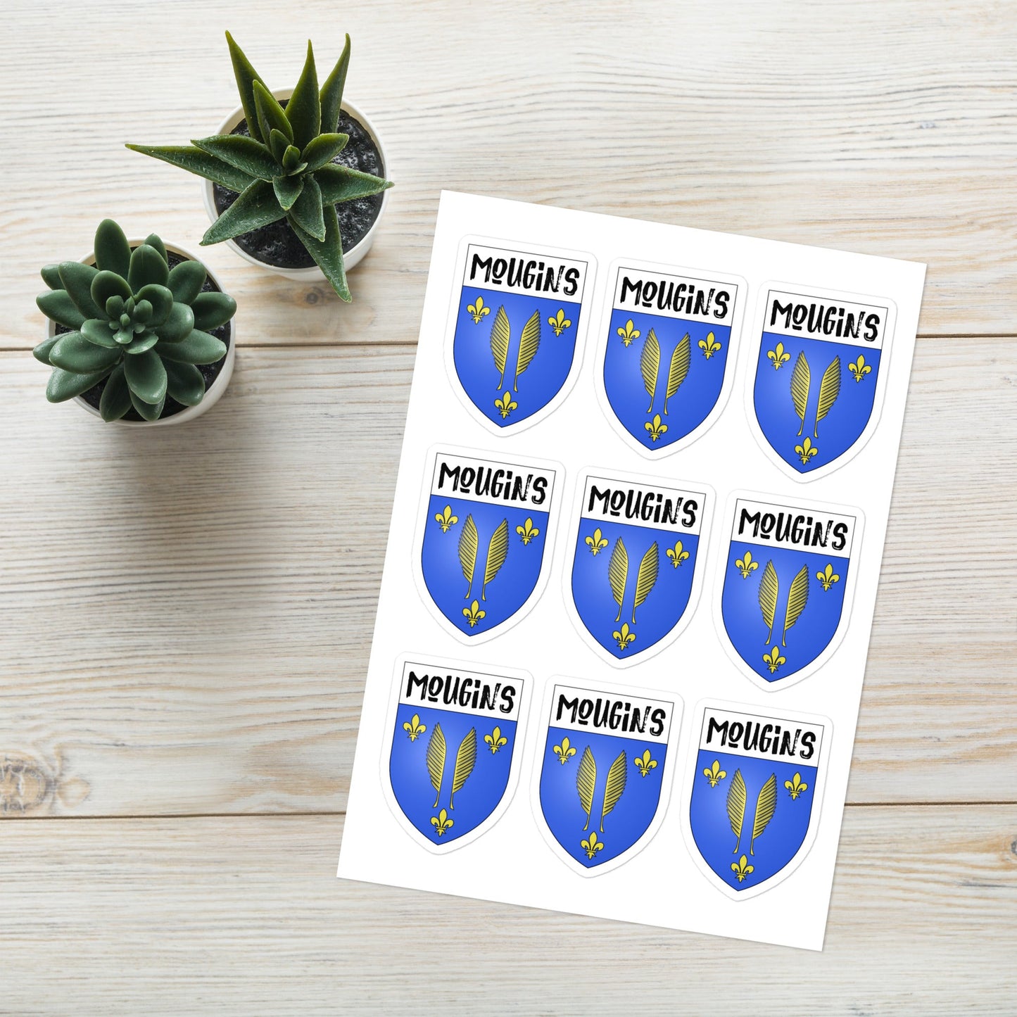 Mougins Cote of Arms stickers - 9 pieces