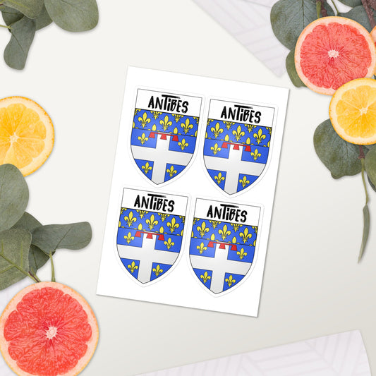 Antibes Coat of Arms stickers - 4 pieces