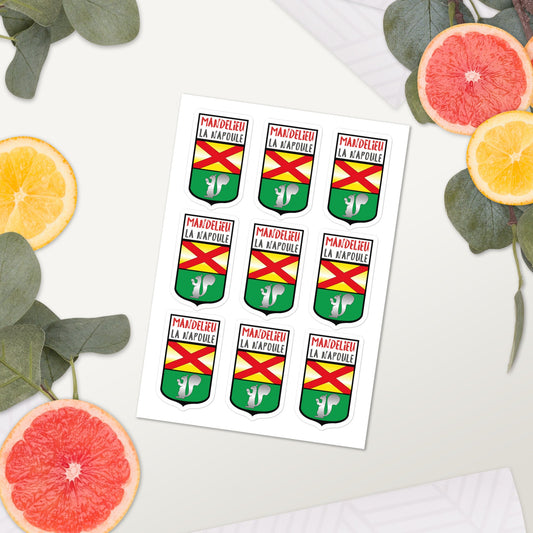 Mandelieu-la-Napoule Coat of Arms stickers - 9 pieces