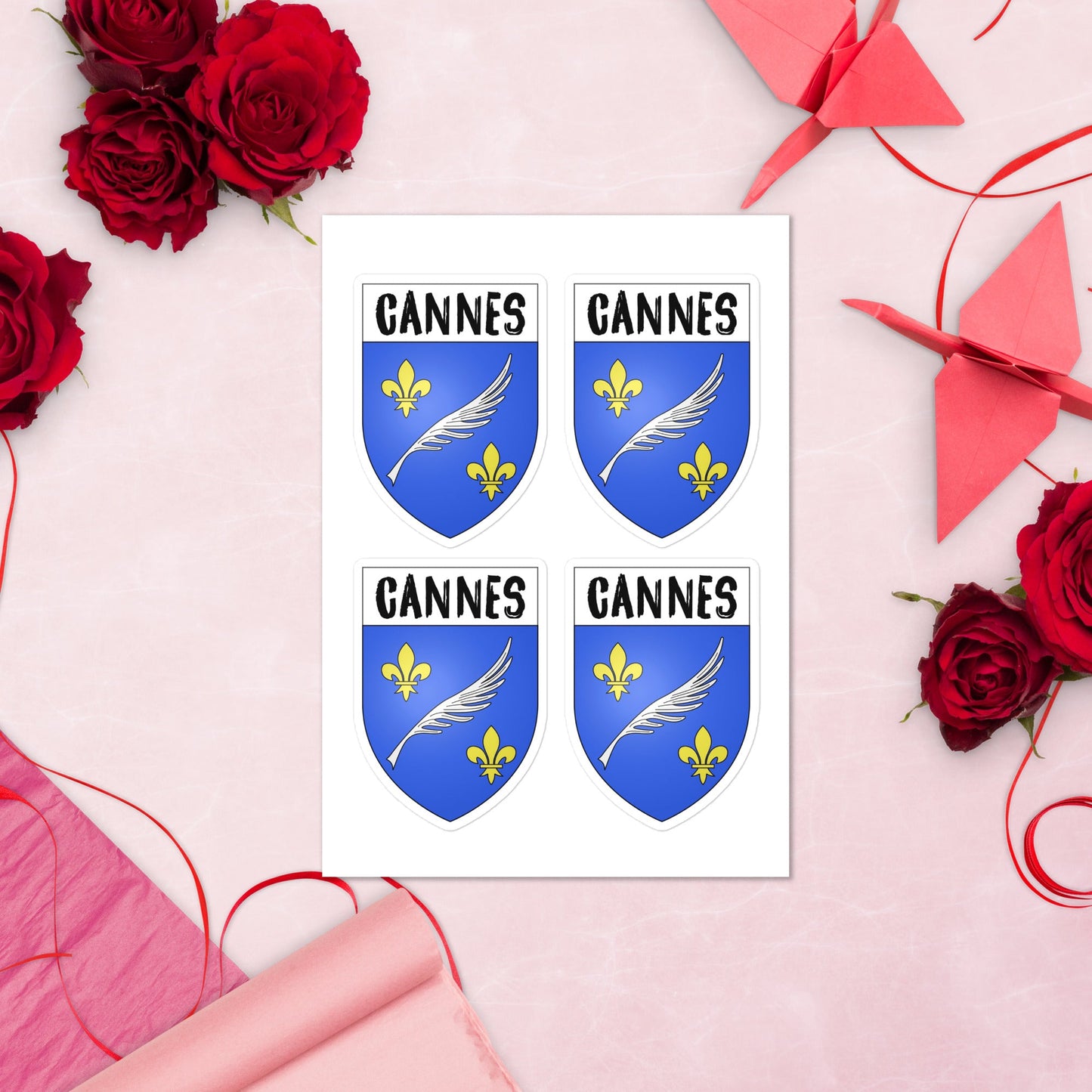 Cannes Coat of Arms stickers - 4 pieces