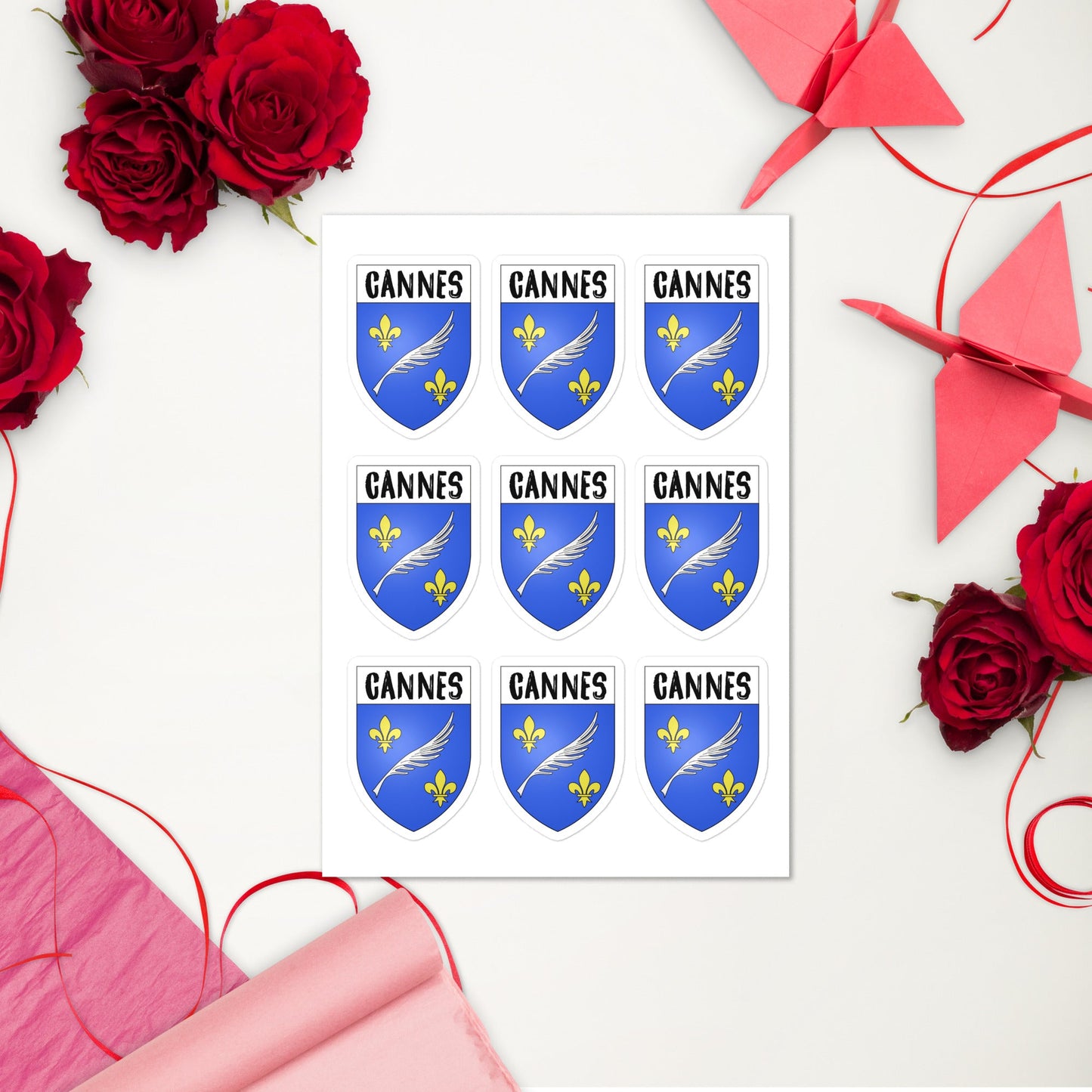 Cannes Coat of Arms stickers - 9 pieces